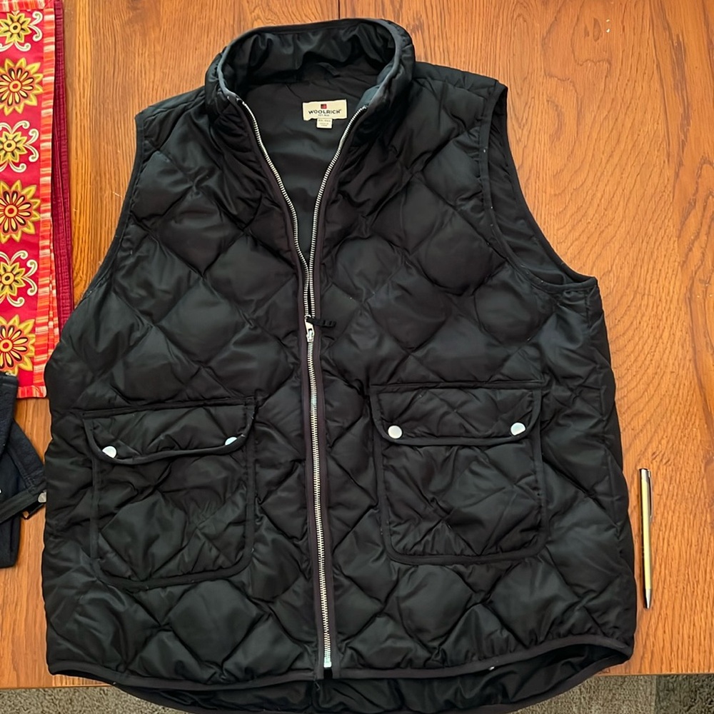 Black Woolrich down vest